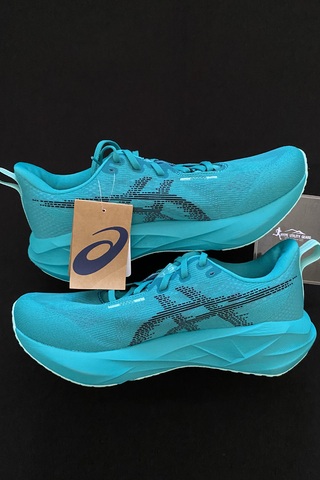 ￼Asics Novablast 5 “Wave Teal/Black” Women’s Running Shoes